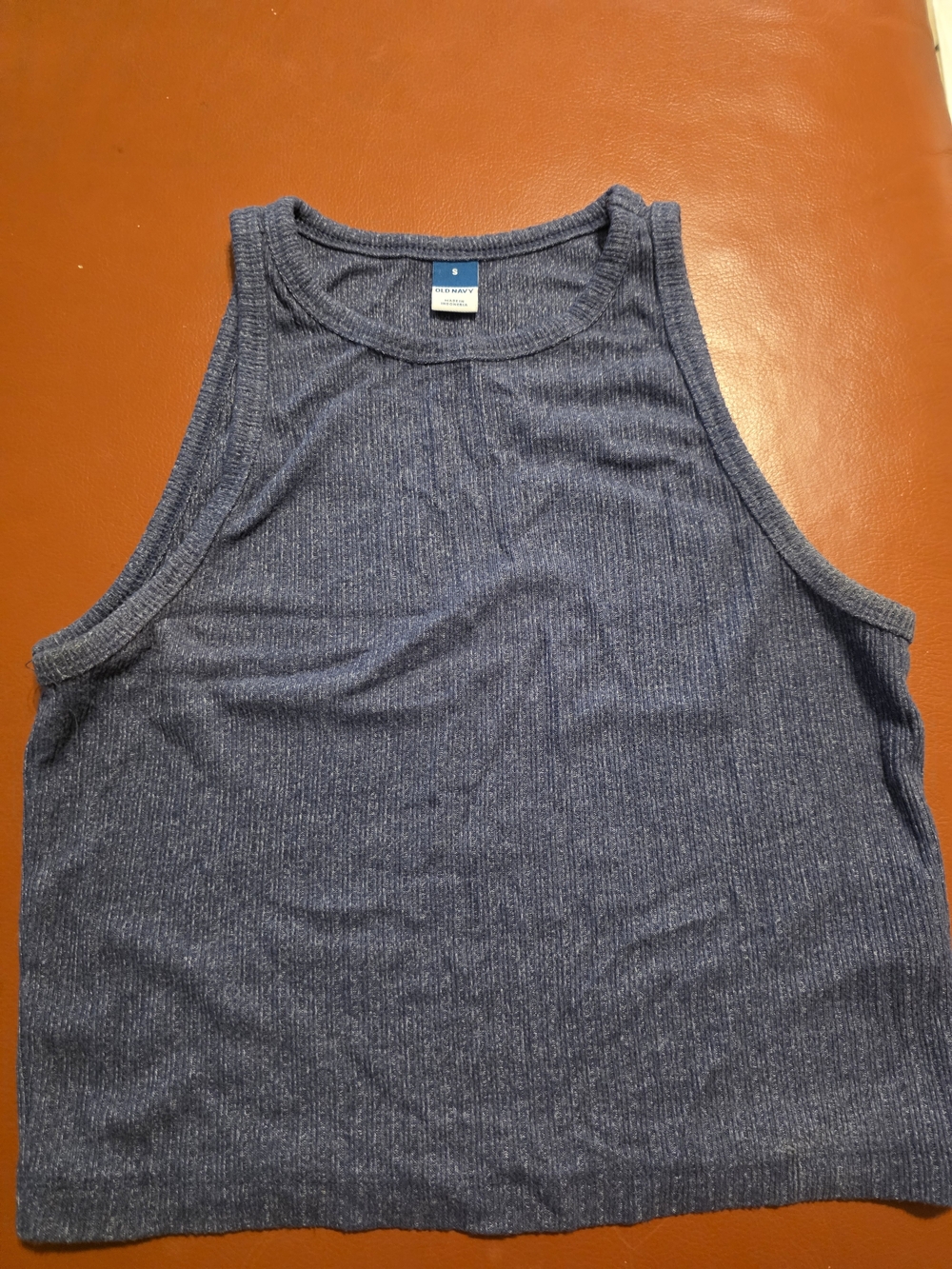 Old Navy Men's Ribbed Tank Top - Heather Navy